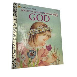 Golden Book About God 1975 Childrens Christian Stories Vintage u